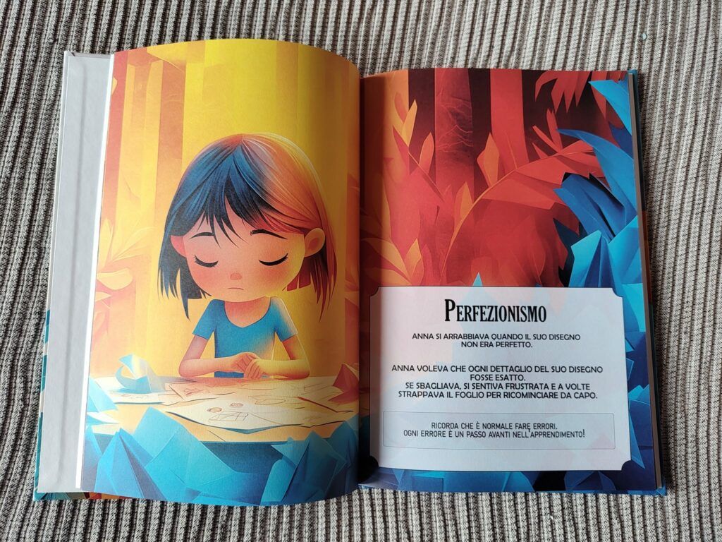 Il libro Gifted Sparks di Marco Bramato appoggiato su un piano, testo di riferimento su plusdotazione etichetta e alto potenziale cognitivo.